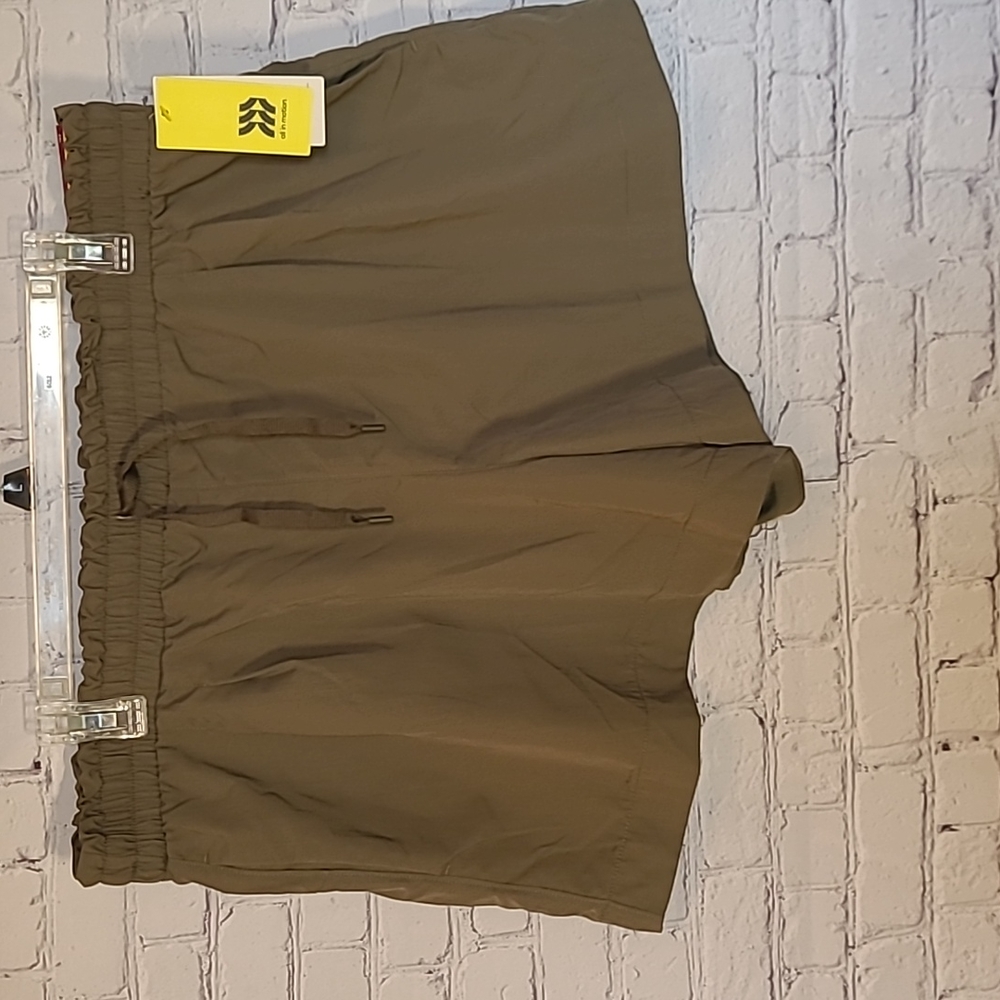 Women's NEW Moss Green High Rise Nylon Resort Casual Shorts Size XXL